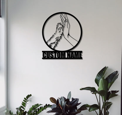 Personalized Pet Name Sign,Custom Dog Metal Sign,Dog House Sign,Dog Lover Gifts,Dog Metal Wall Hanging,Pet Memorial Sign