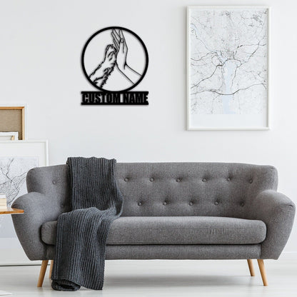 Personalized Pet Name Sign,Custom Dog Metal Sign,Dog House Sign,Dog Lover Gifts,Dog Metal Wall Hanging,Pet Memorial Sign