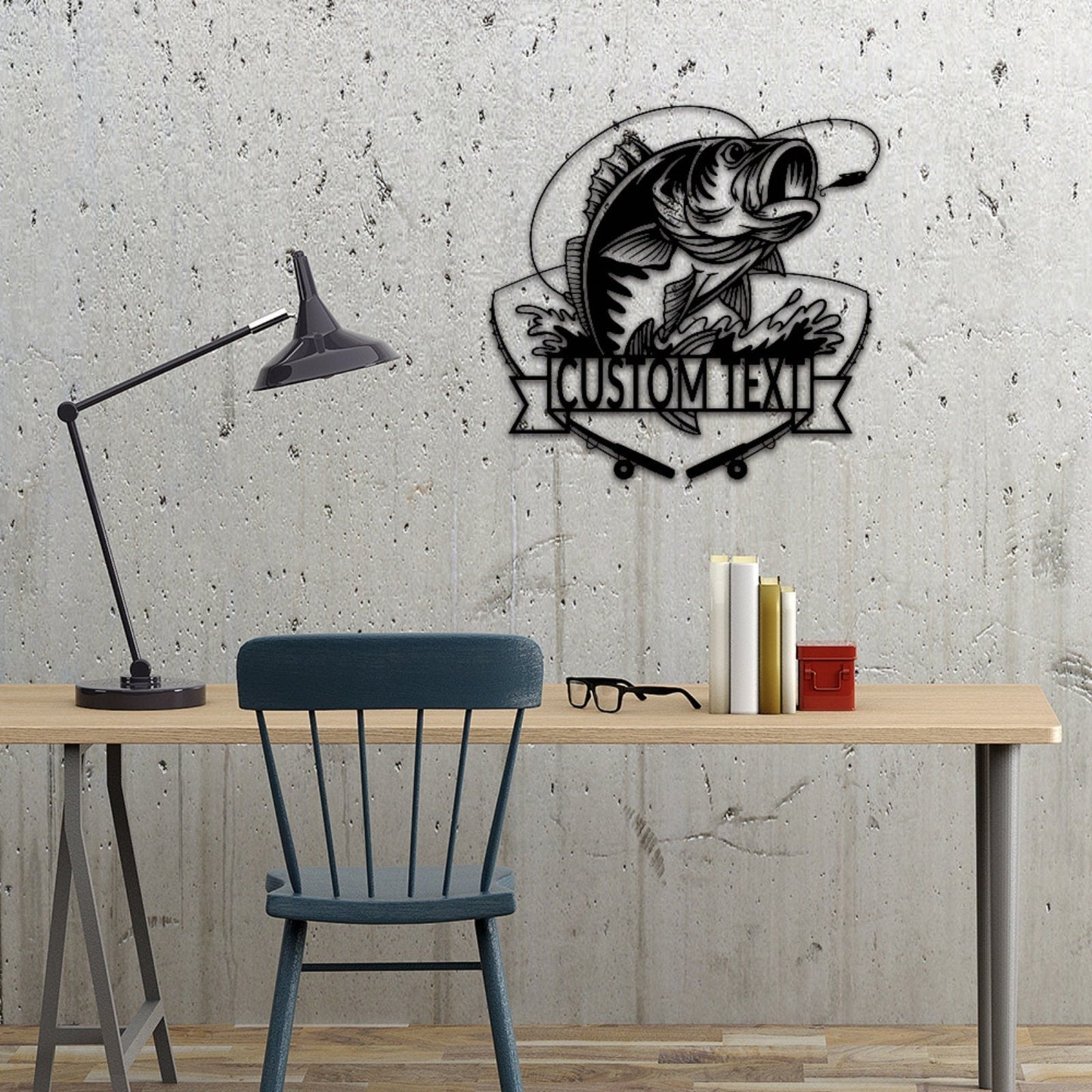 Custom Metal Fish Sign,Fishing Gifts for Men,Personalized Fishing Metal Art,Fisherman Gift,Fish Metal Name Sign,Bass Fishing Metal Monogram