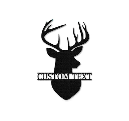 Deer Hunting Metal Sign,Personalized Deer Metal Art,Custom Deer Wall Decor,Deer Hunter Wall Hanging,Gift for Hunter,Deer Monogram