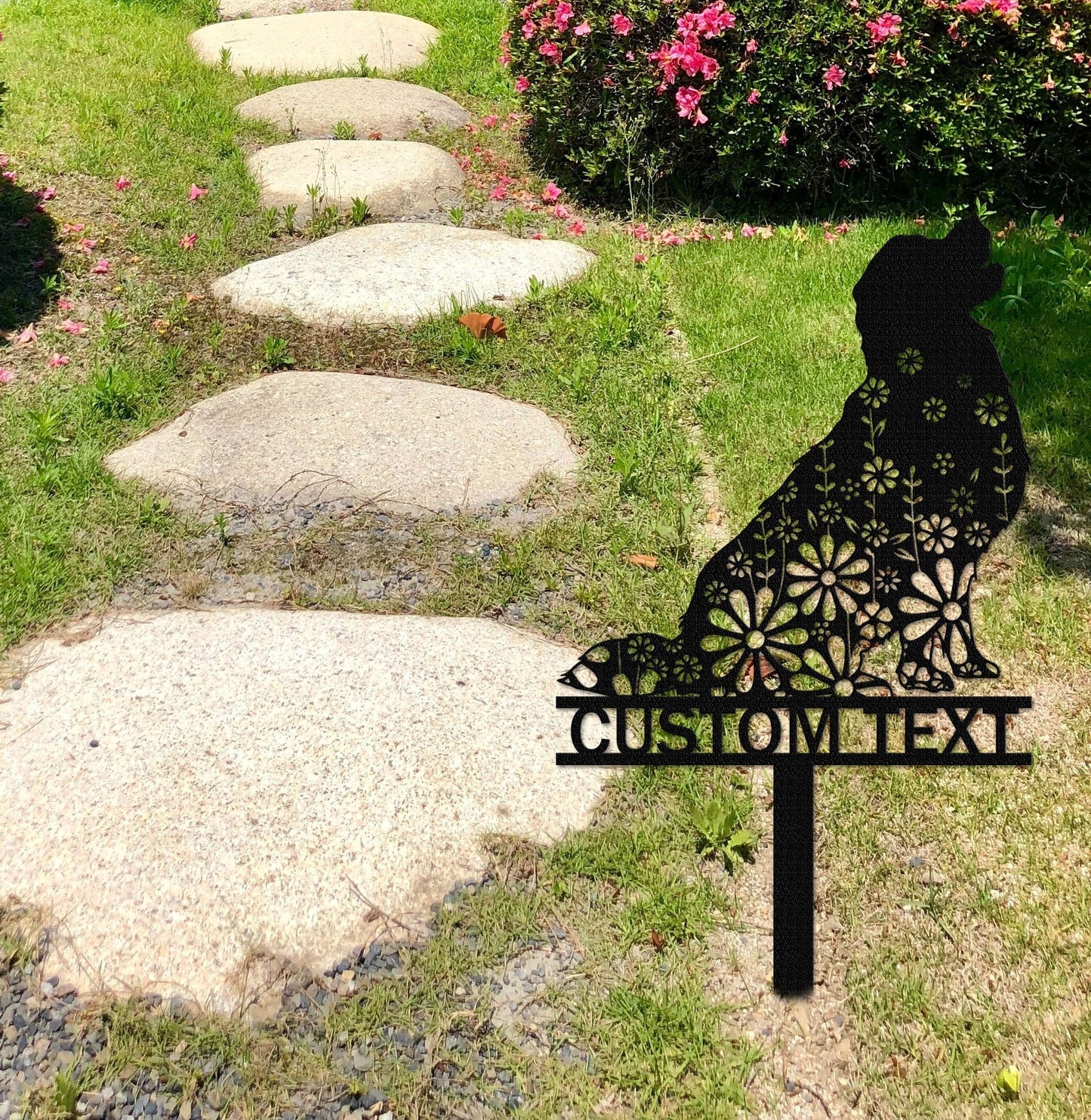 Custom Golden Retriever Memorial Stake Sign, Pet Grave Markers Sign, Metal Sign With Stake, Sympathy Sign