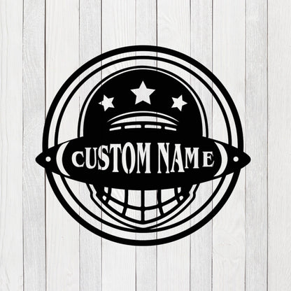 Custom Baseball Sign With LED Lights,Personalized Baseball Wall Art for Kids Room Decor,Kid Nursery,Metal baseball name sign