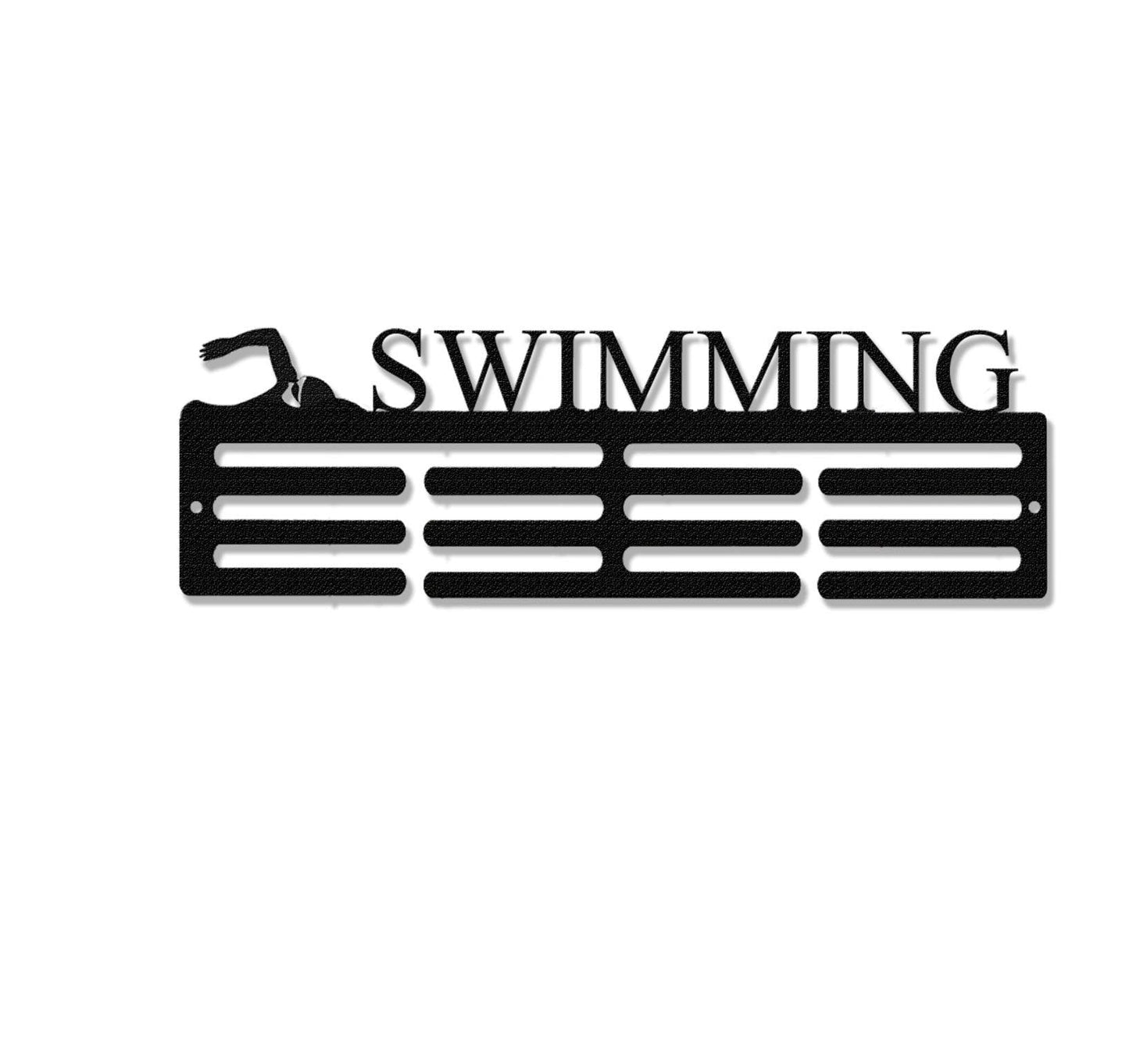 Custom Swimming Medal Holder, Personalized Swimming Name Medal Hanger, Swimming Sport Medal Display Awards Sign