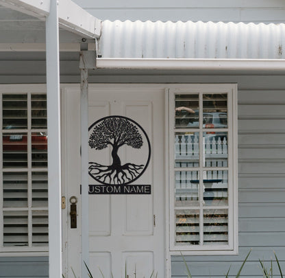 Tree of Life Metal Sign,Custom Family Tree Name Sign, Personalized Tree Of Life Wall Art,Housewarming Gift Anniversary Gift Living Room