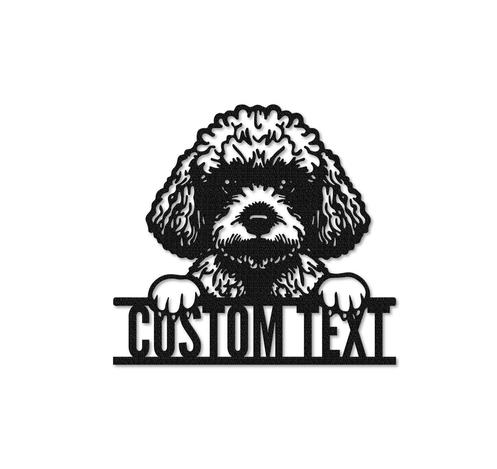 Personalized Poodle Dog Metal Sign,Custom Poodle Dog Wall Art,Dog House Decor,Room Decor,Pet Lover Gift,Pet Wall Decor