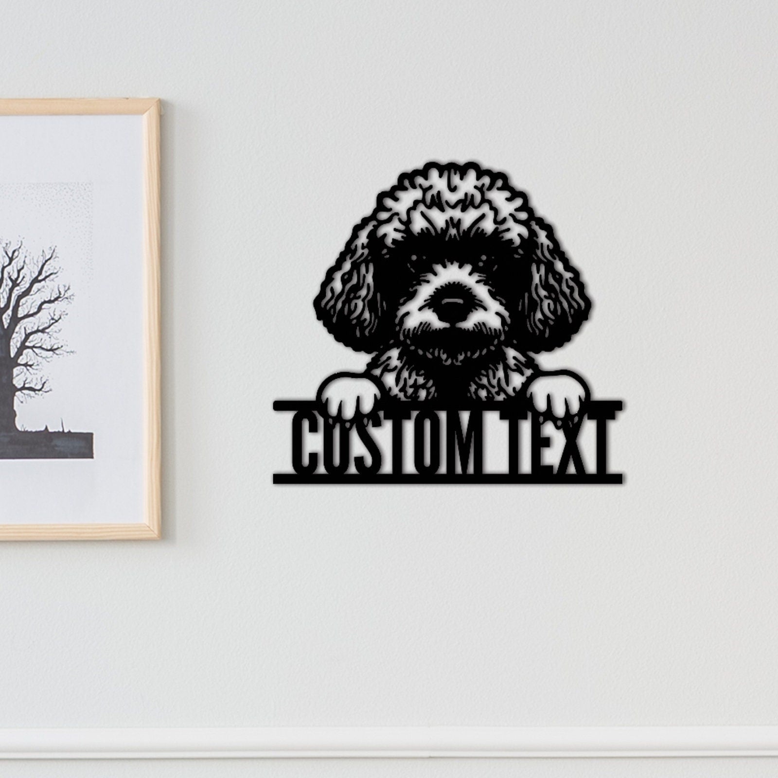 Personalized Poodle Dog Metal Sign,Custom Poodle Dog Wall Art,Dog House Decor,Room Decor,Pet Lover Gift,Pet Wall Decor