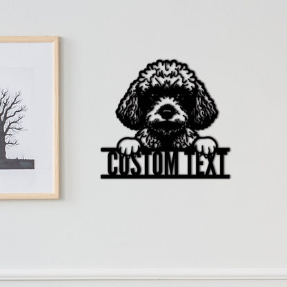 Personalized Poodle Dog Metal Sign,Custom Poodle Dog Wall Art,Dog House Decor,Room Decor,Pet Lover Gift,Pet Wall Decor
