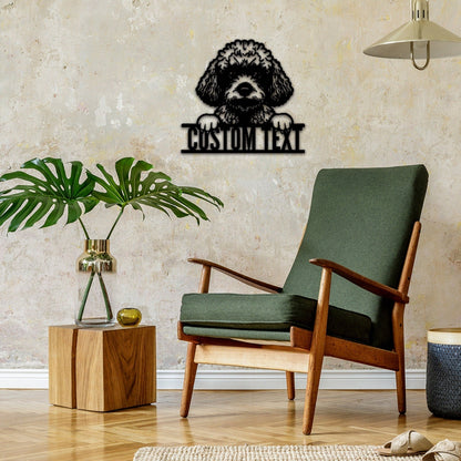 Personalized Poodle Dog Metal Sign,Custom Poodle Dog Wall Art,Dog House Decor,Room Decor,Pet Lover Gift,Pet Wall Decor