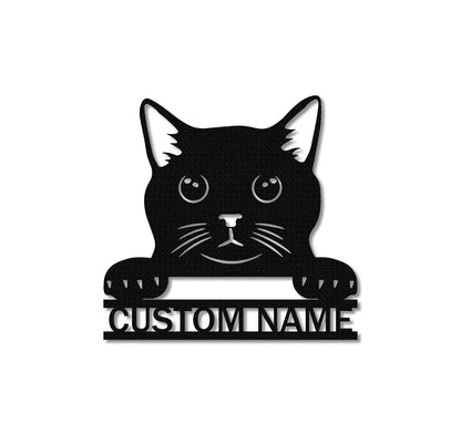 Custom Cat Metal Sign,Cat Lover Gift,Cat Wall Art,Personalized Cat Wall Decor,Room Decoration,Metal Cat Decor,Pet Sign
