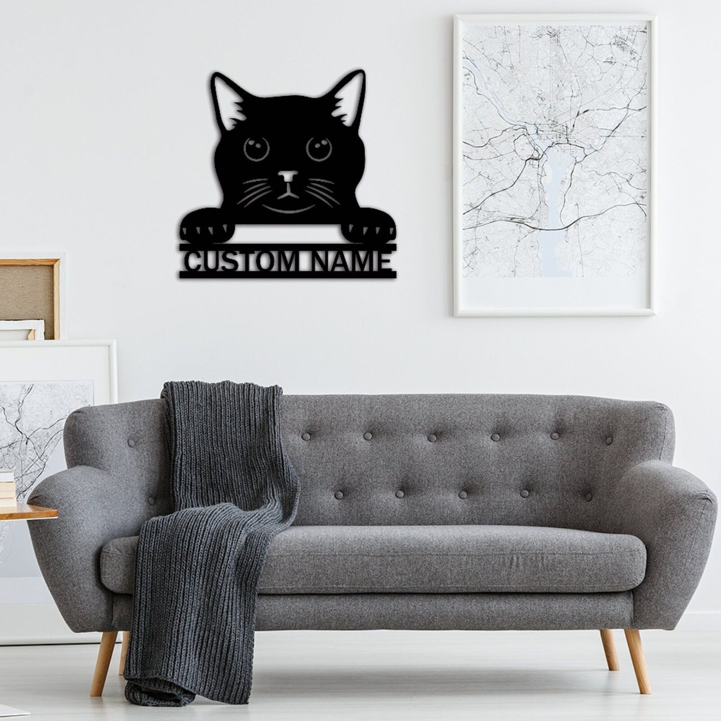 Custom Cat Metal Sign,Cat Lover Gift,Cat Wall Art,Personalized Cat Wall Decor,Room Decoration,Metal Cat Decor,Pet Sign