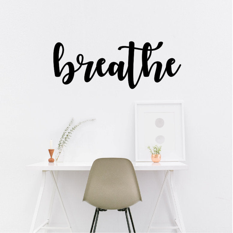 Breathe Metal Wall Art / Breathe Wall Decor / Metal Wall Decor / Home Decor / Breathe Home Decor / Metal Wall Art Words / 005