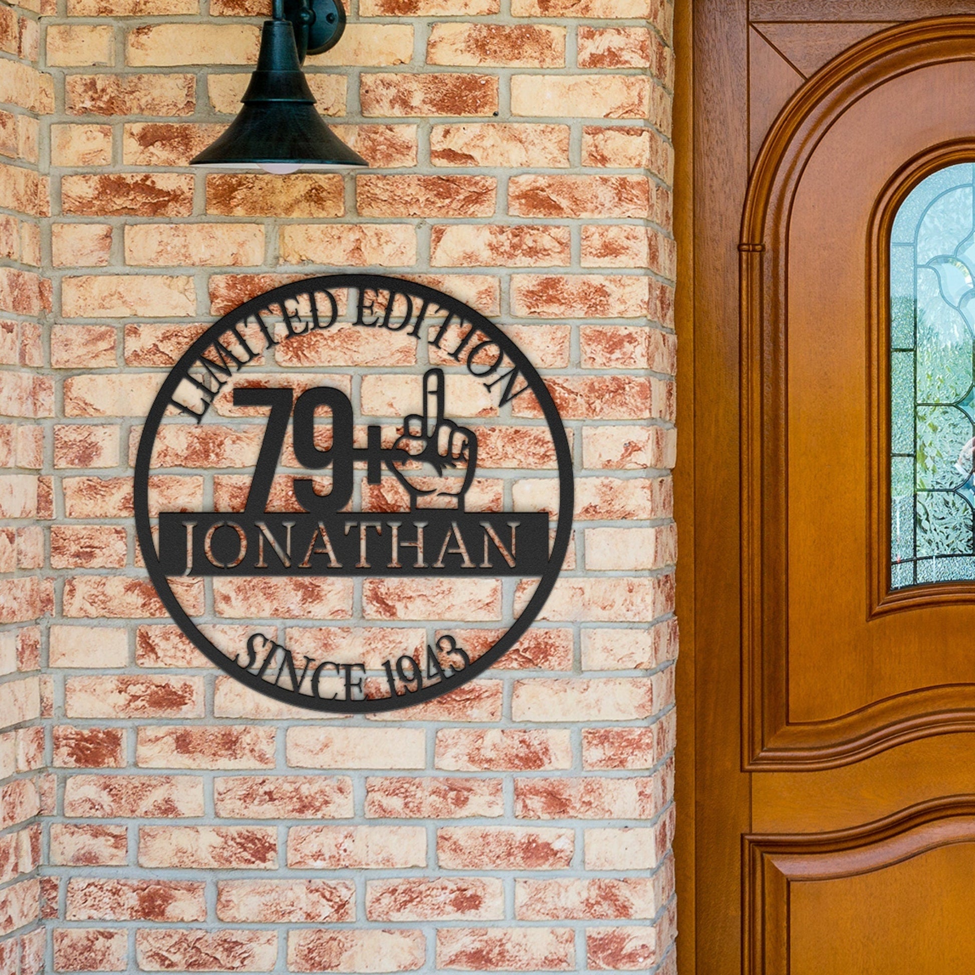 80th Birthday Gift For Men, Personalized Metal Sign, Birthday Monogram