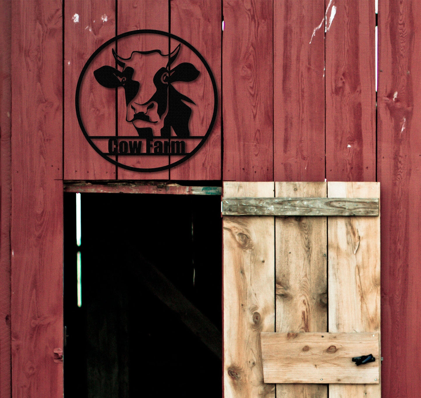 Custom Cow Metal Sign,Personalized Cow Wall Art,Cow Farmhouse Decor,Cow Wall Decor,Farm Decor,Cattle Metal Wall Art Cow Name Sign