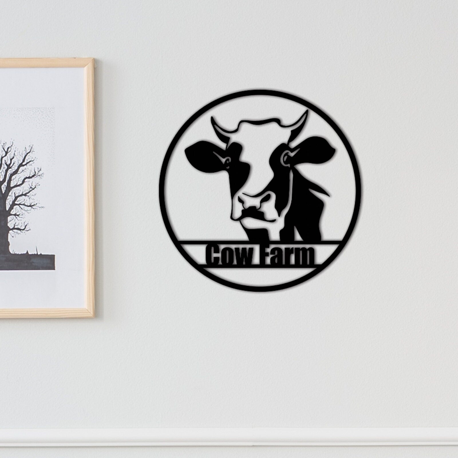 Custom Cow Metal Sign,Personalized Cow Wall Art,Cow Farmhouse Decor,Cow Wall Decor,Farm Decor,Cattle Metal Wall Art Cow Name Sign