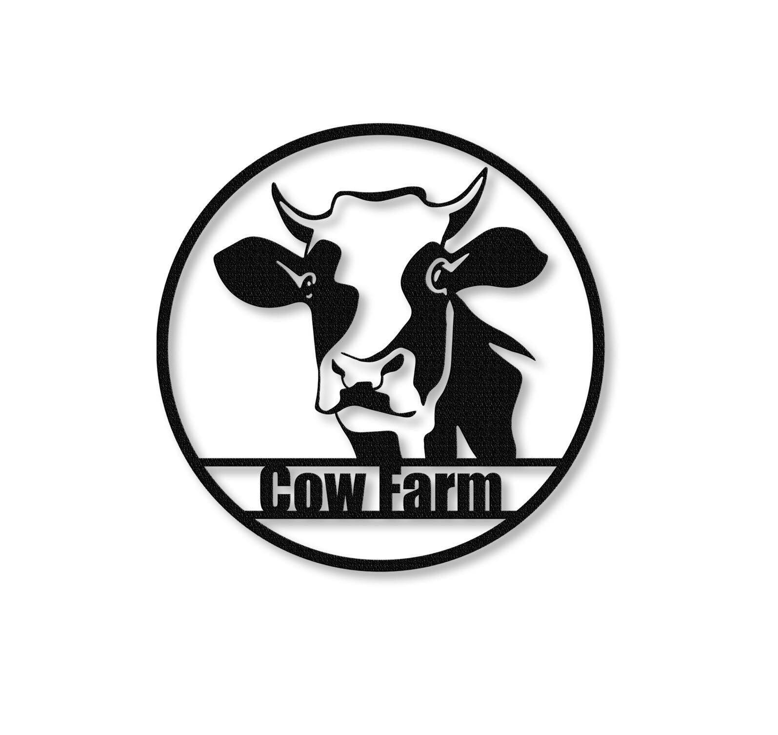 Custom Cow Metal Sign,Personalized Cow Wall Art,Cow Farmhouse Decor,Cow Wall Decor,Farm Decor,Cattle Metal Wall Art Cow Name Sign