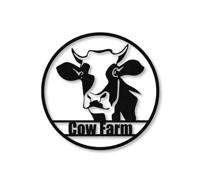 Custom Cow Metal Sign,Personalized Cow Wall Art,Cow Farmhouse Decor,Cow Wall Decor,Farm Decor,Cattle Metal Wall Art Cow Name Sign