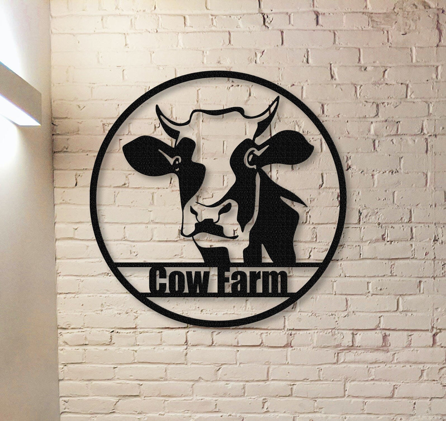 Custom Cow Metal Sign,Personalized Cow Wall Art,Cow Farmhouse Decor,Cow Wall Decor,Farm Decor,Cattle Metal Wall Art Cow Name Sign