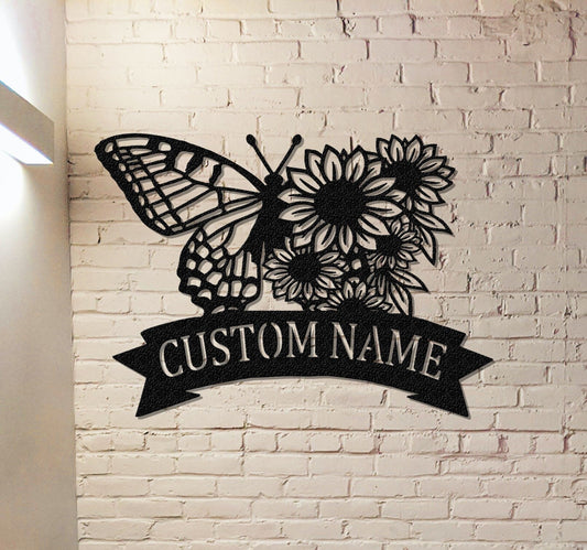 Custom Garden Sign,Garden Wall Art,Garden Metal Sign,Garden Decor,Personalized Gardener Name Sign,Gift for Grandma,Metal Yard Decor