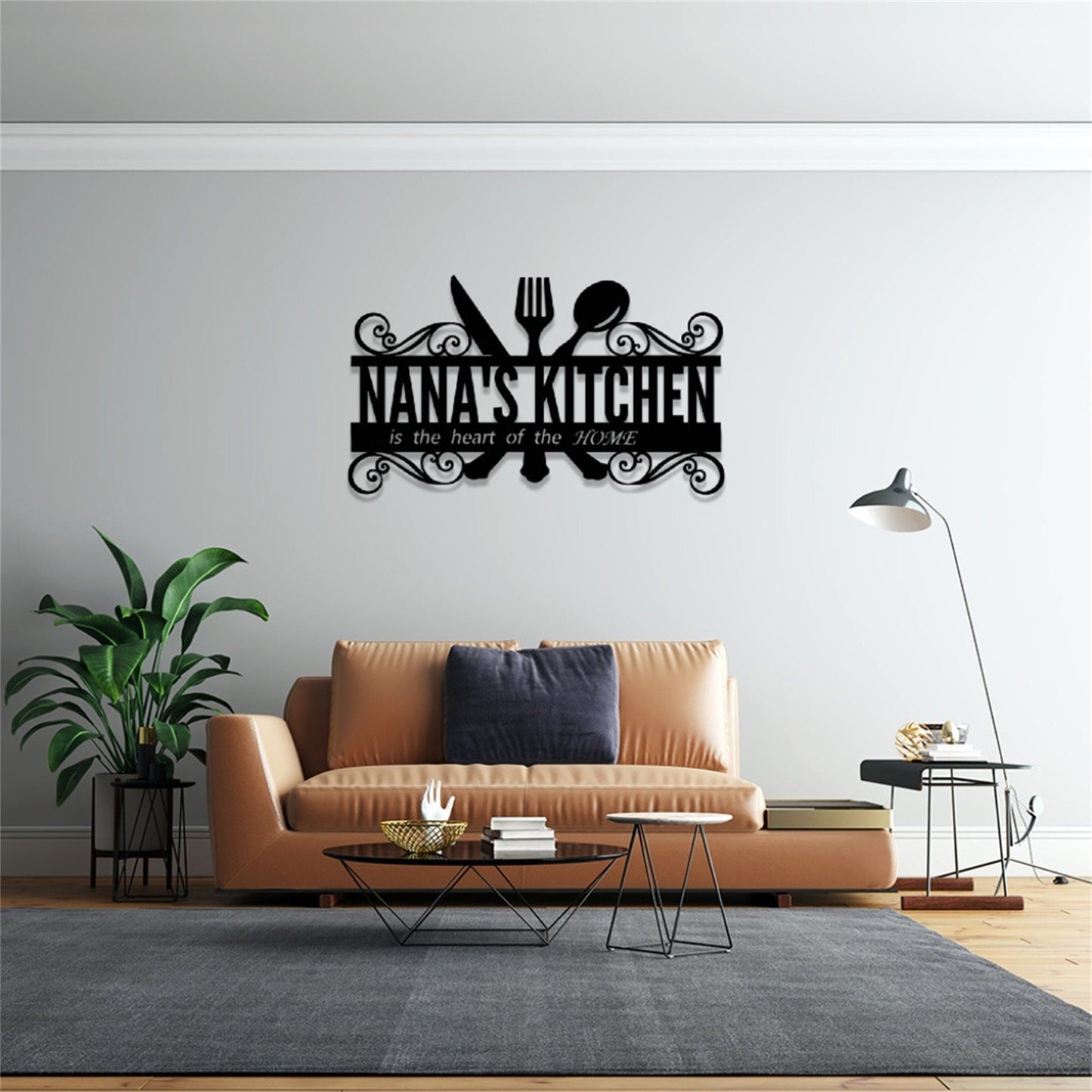 Custom Kitchen Metal Sign With Lights,Personalized Kitchen Name Signs,Custom Metal Sign for Kitchen,Kitchen Wall Art,Kitchen Wall Decor