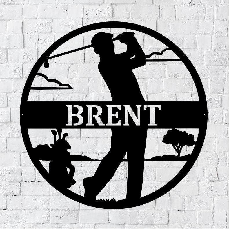 Personalized Golf Name Metal Sign | Golf Metal Sign | Custom Golf Sign | Personalized Golfing Sign | Metal Monogram Sign