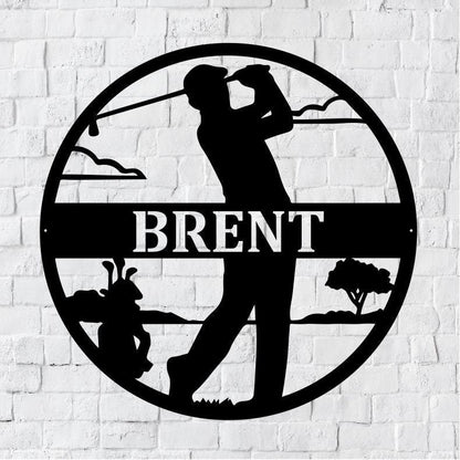 Personalized Golf Name Metal Sign | Golf Metal Sign | Custom Golf Sign | Personalized Golfing Sign | Metal Monogram Sign