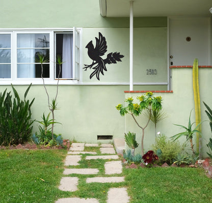 Cardinal on a Branch Metal Sign, Metal Birds Art,Metal Garden Decor,Outdoor Decor,Cardinal on a Branch,Bird Lovers Gift,Front Yard Decor