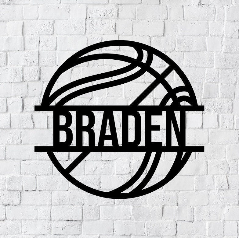 Personalized Basketball Metal Wall Art / Basketball Hoop Wall Decor / Metal Wall Decor / Home Decor