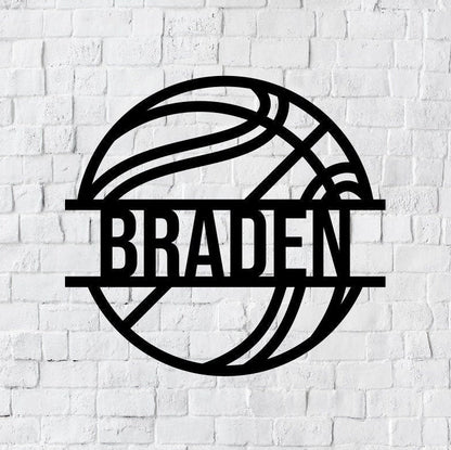 Personalized Basketball Metal Wall Art / Basketball Hoop Wall Decor / Metal Wall Decor / Home Decor