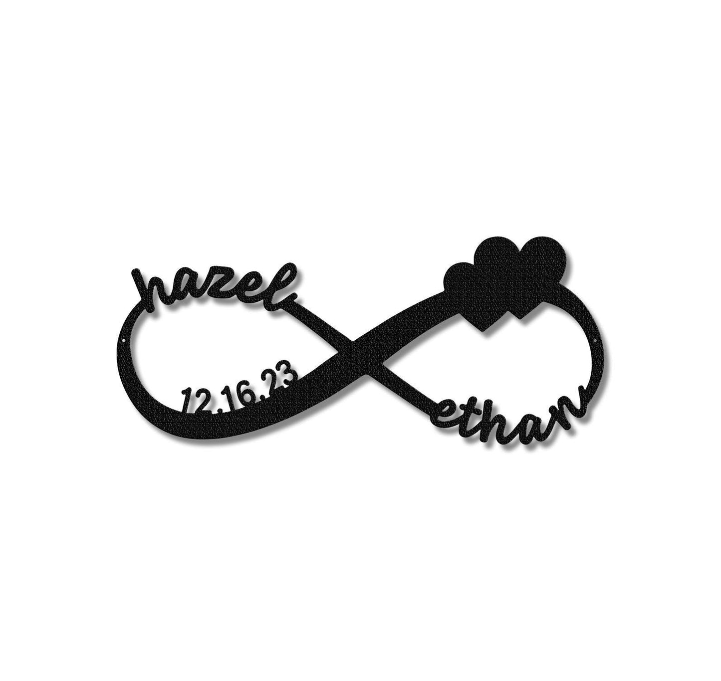 Metal Wedding Date Sign,Custom Infinity Sign,Personalized Wedding Gift for Couple,Engagement Gift,Anniversary Sign,Bridal Shower Gift