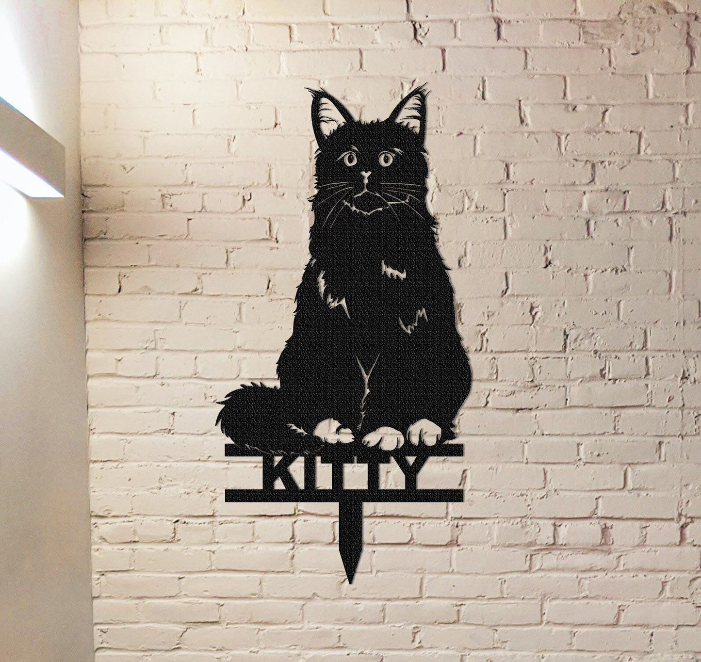 Custom Maine Coon Cat Memorial Stake Sign,Pet Grave Markers Sign, Metal Sign With Stake,Pet Loss Gift,Sympathy Sign, Remembrance Stake