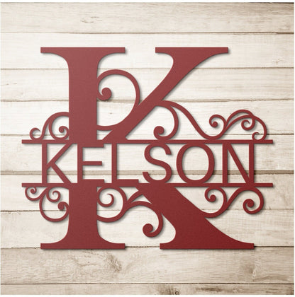 Personalized Family Name Metal Sign, Large Metal Wall Art,Metal Monogram Sign, Last Name Sign, Housewarming Gift, Custom Metal Name Sign