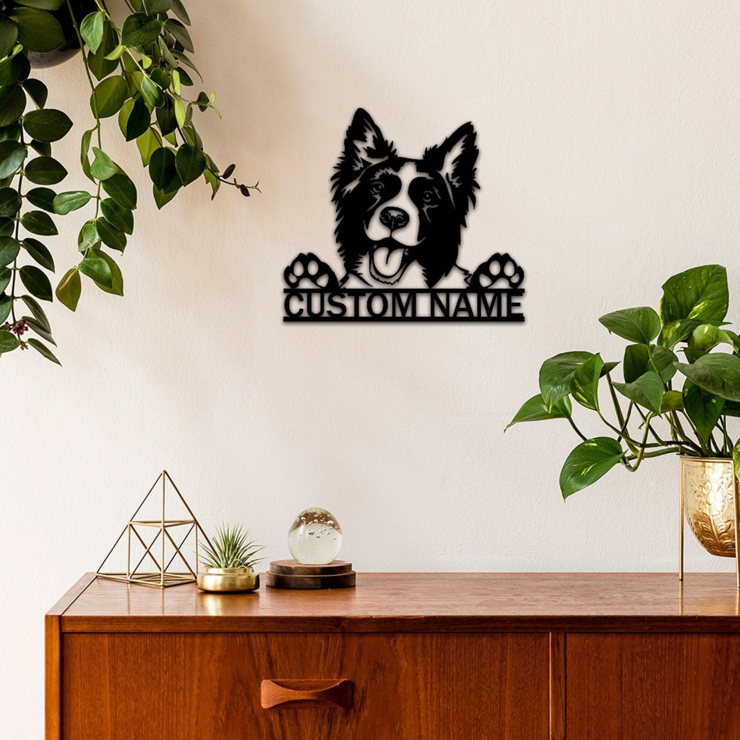 Custom Border Collie Metal Sign,Personalized Dog Name Sign,Dog House Decor,Pet Lover Gift,Dog mom sign,Pet Wall Art,Dog Monogram Sign