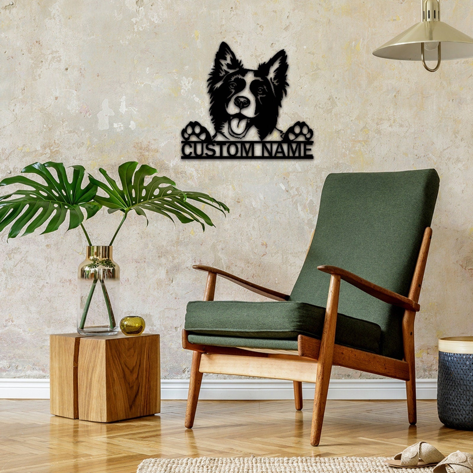 Custom Border Collie Metal Sign,Personalized Dog Name Sign,Dog House Decor,Pet Lover Gift,Dog mom sign,Pet Wall Art,Dog Monogram Sign