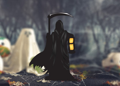 Metal Halloween Reaper Yard Sign, Halloween Lawn Sign, Metal Grim Reaper Sign, Halloween Decor Sign, Grim Reaper