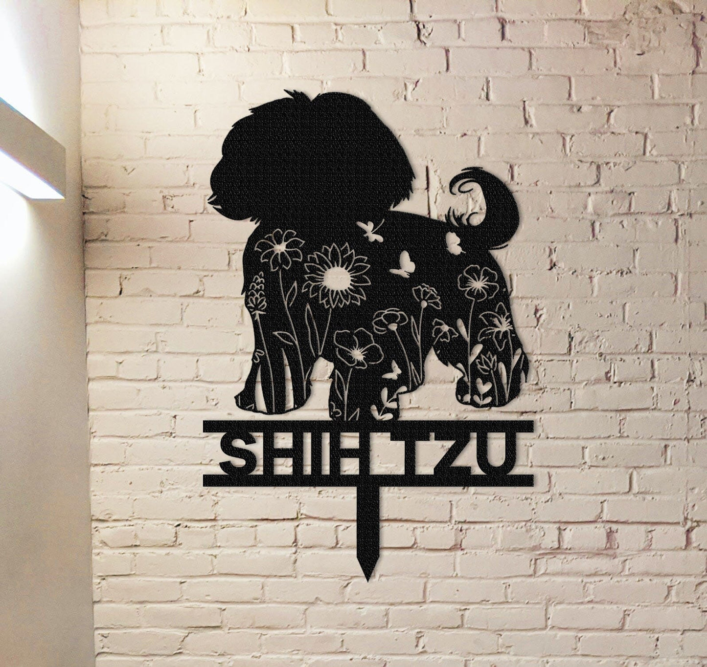 Custom Shih Tzu Memorial Stake Sign,Pet Grave Markers Sign, Metal Sign With Stake,Pet Loss Gift,Sympathy Sign, Remembrance Stake