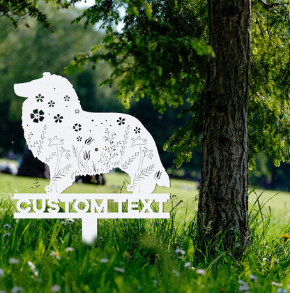 Custom Shetland Sheepdog Memorial Stake Sign,Pet Grave Markers Sign,Sheltie Metal Sign With Stake,Pet Loss Gift,Sympathy Remembrance Stake