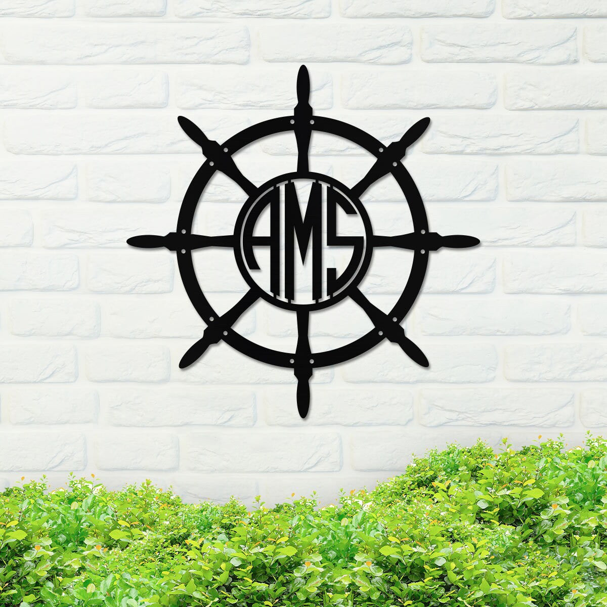 Metal Monogram Sign, Custom Metal Sign, Metal Nautical Sign, Initial Sign, Monogram Wall Decor, Metal Monogram Letters, Home Decor