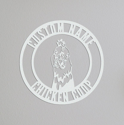Chicken Coop Sign,Chicken Coop Decor,Custom Chicken Coop Sign Name,Gift For Farmer,Hen House Sign,Chicken Farm House Decor,Ranch Decor