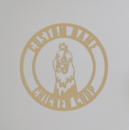 Chicken Coop Sign,Chicken Coop Decor,Custom Chicken Coop Sign Name,Gift For Farmer,Hen House Sign,Chicken Farm House Decor,Ranch Decor