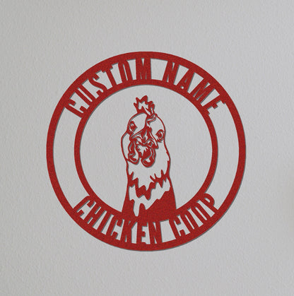 Chicken Coop Sign,Chicken Coop Decor,Custom Chicken Coop Sign Name,Gift For Farmer,Hen House Sign,Chicken Farm House Decor,Ranch Decor