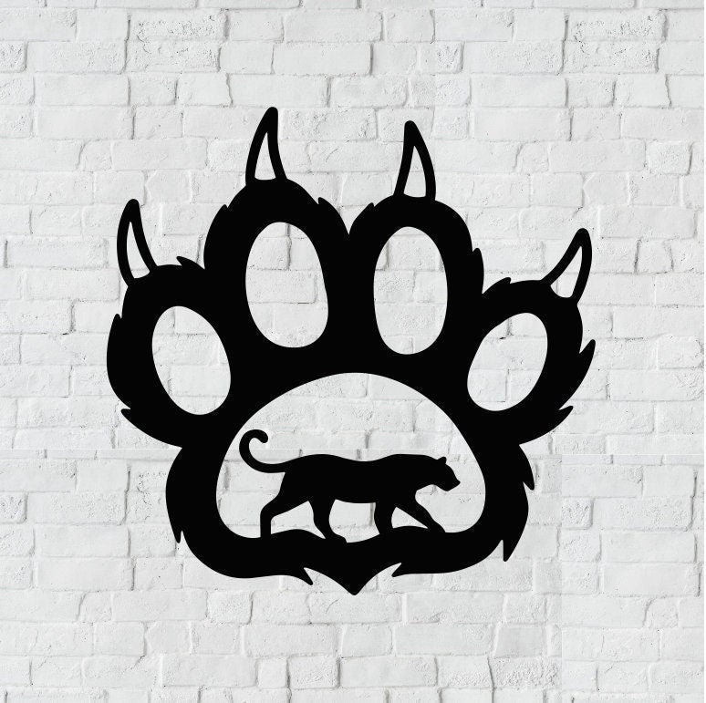 Jaguar Metal Home Decor / Jaguar Wall Art / Jaguar Paw Metal Wall Art / Metal Wall Art / Jaguar Wall Art / Metal Wall Decor