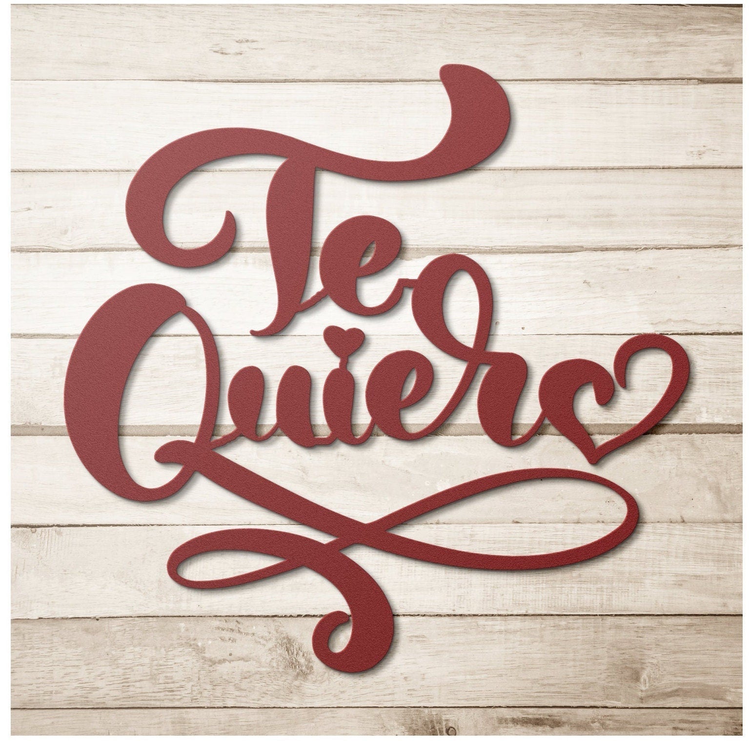 Te Quiero Metal Sign, Spanish Love Metal Sign, Valentines Metal Wall Art, I Love You Metal Sign, Large Metal Wall Art