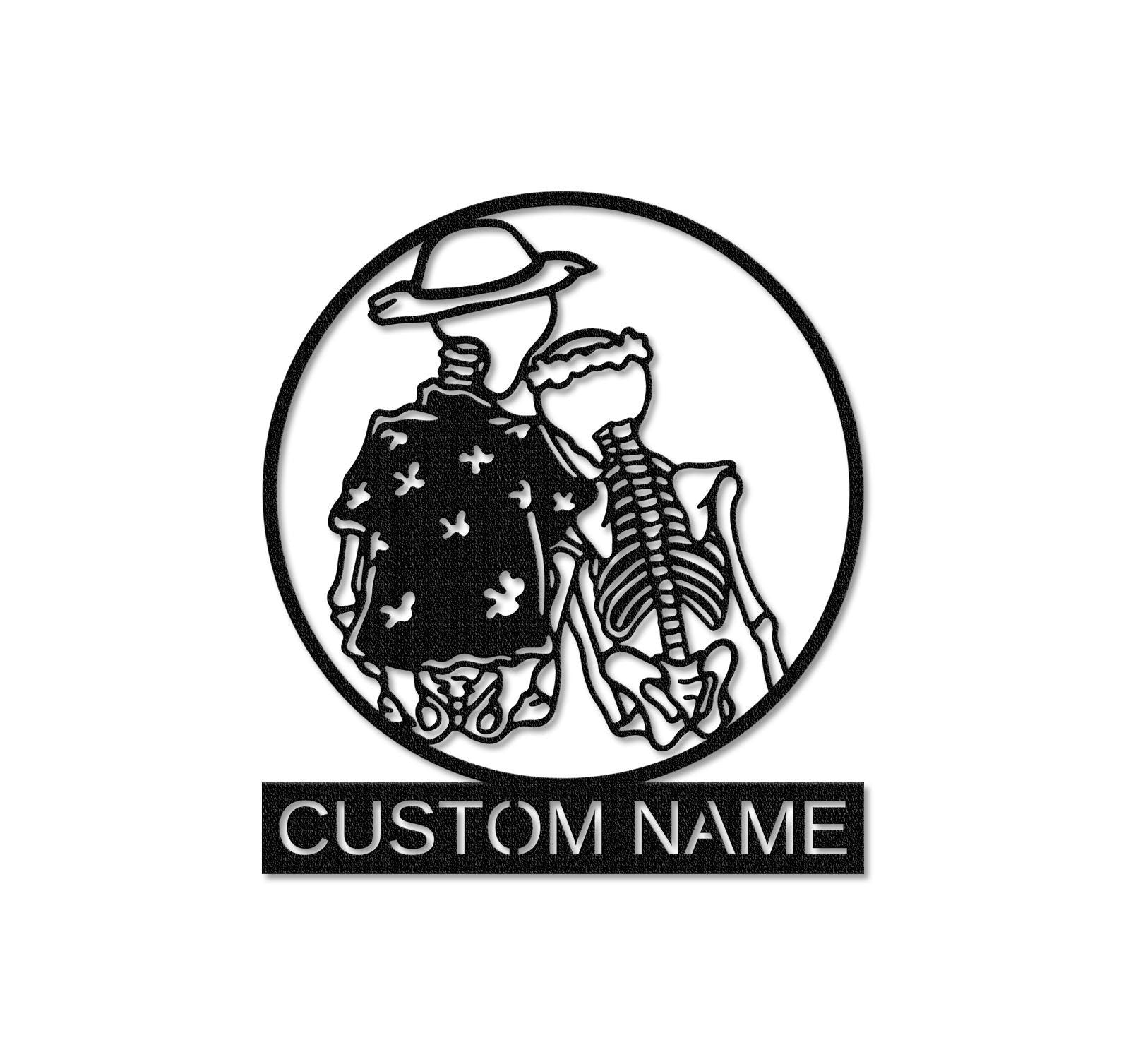 Sugar Skull Sign, Skull Lover Sign, Custom Skull Name Sign, Personalized Wall Art, Room Decoration, Indoor decor, Skull Wall Decor