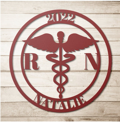 Registered Nurse Metal Sign, Graduation Gift For Nurse, Custom Metal Nurse Sign, Graduate Nurse Gift, Nurse Metal Wall Art, Male Nurse Gift