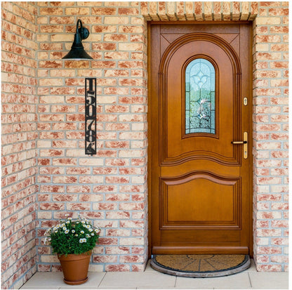 Custom Metal Address Sign, Vertical Address Sign, House Numbers Metal Sign, Rabbit Address Sign, Bunny Metal Address Plaque, Large Sign