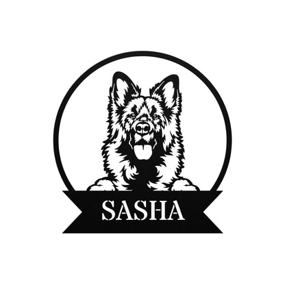 German Shepherd Metal Sign, German Shepherd Ornament, Metal Dog Art, Large Metal Sign, German Shepherd Gifts, Metal Puppies Wall Art