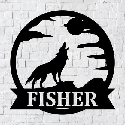 Personalized Family Name Metal Sign | Housewarming Gift | Door Hanger | Wedding Gift | Nature Metal Monogram Sign | Nature Metal Sign