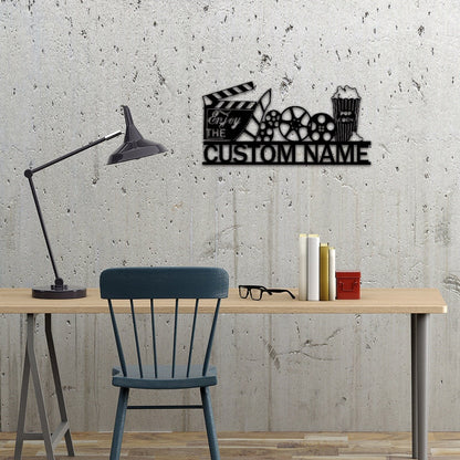 Personalized Theater Metal Sign,Family Name Cinema Sign,Home Theater Decor,Light up Home Theater Wall Art,Custom Cinema Sign