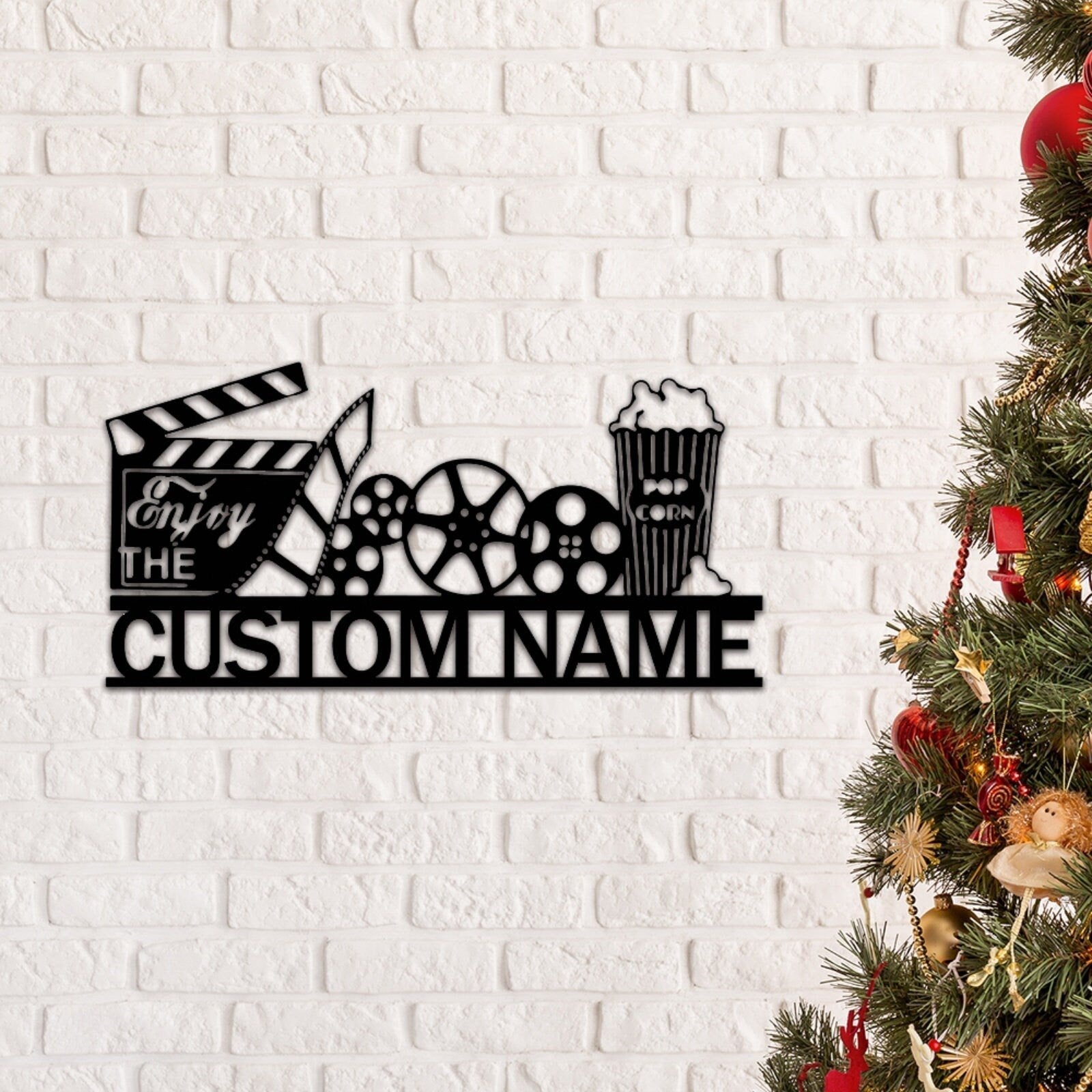 Personalized Theater Metal Sign,Family Name Cinema Sign,Home Theater Decor,Light up Home Theater Wall Art,Custom Cinema Sign