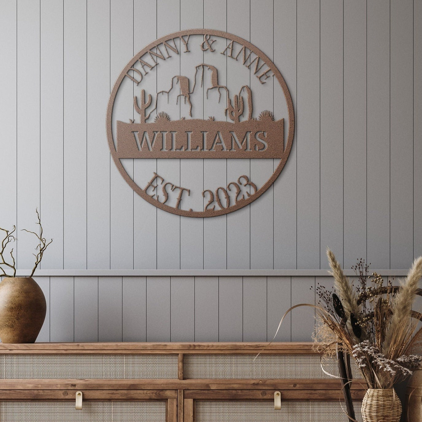 Arizona Metal Wedding Sign, Last Name Established Sign, Family Name Sign, Metal Sign Custom, Couple Gift, Texas Personalized Sign